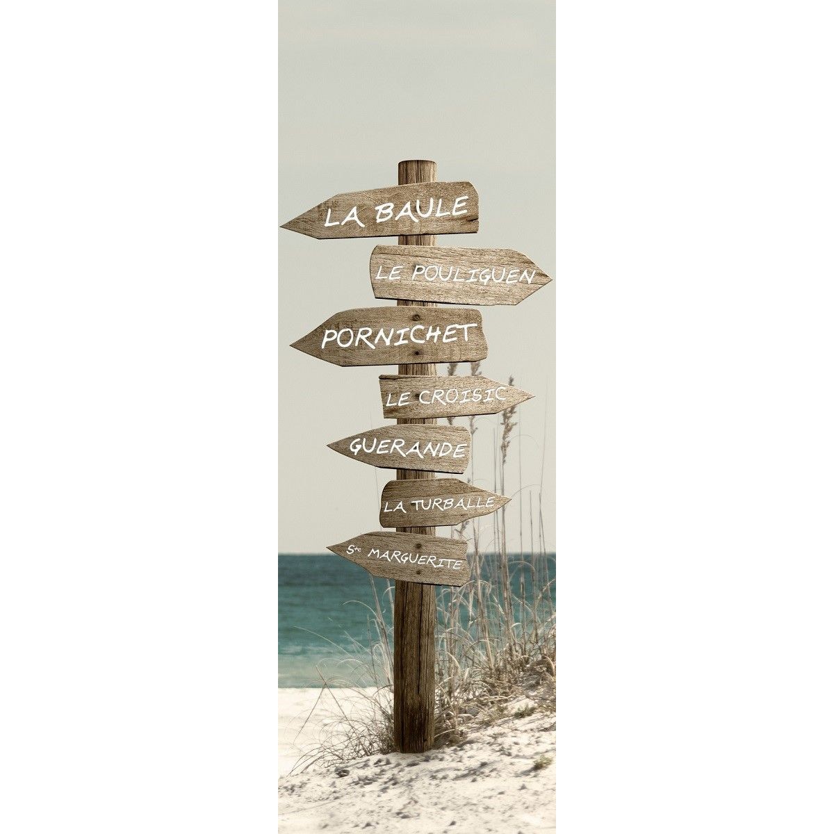 Tableau Mural Panneau La Baule PLAGE tableaux sur toile-beige, CEANOTHE