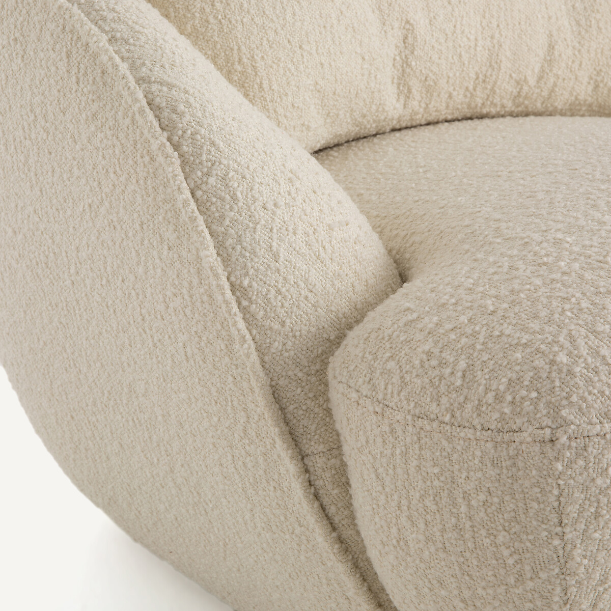 Poltrona a sfera XL, tessuto bouclé, ALPINE ecru , AM.PM