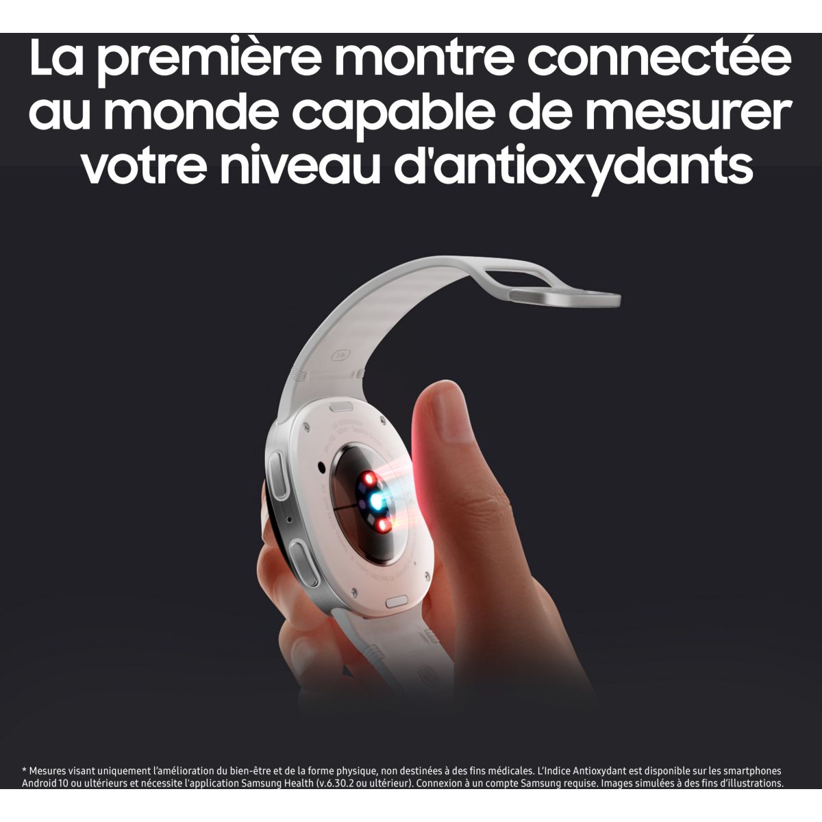 Montre connectée Galaxy Watch8 Argent 44mm BT blanc, SAMSUNG