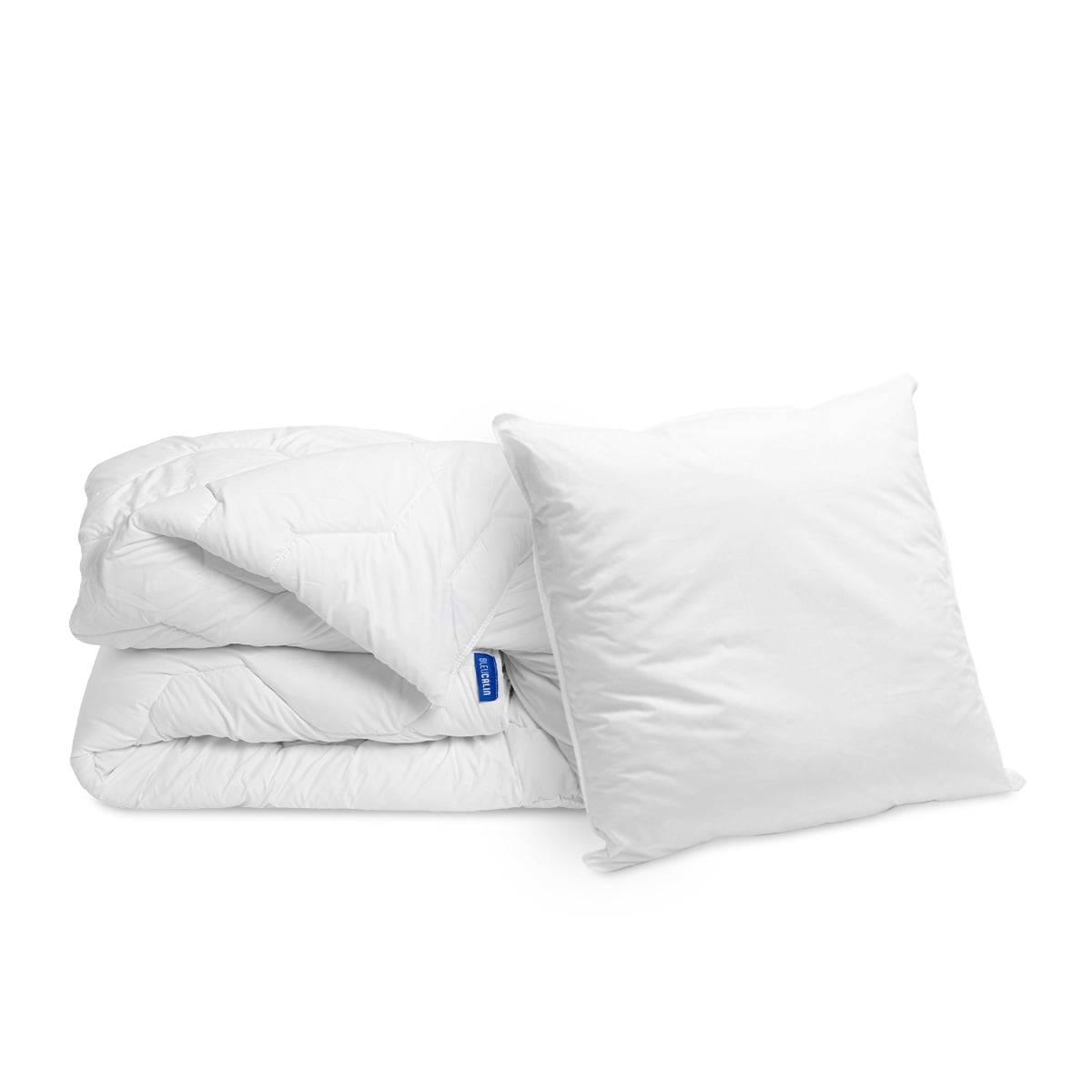 Pack Hôtel Couette Très Chaude + Oreiller(s) Qualité Percale blanc, BLEU CALIN