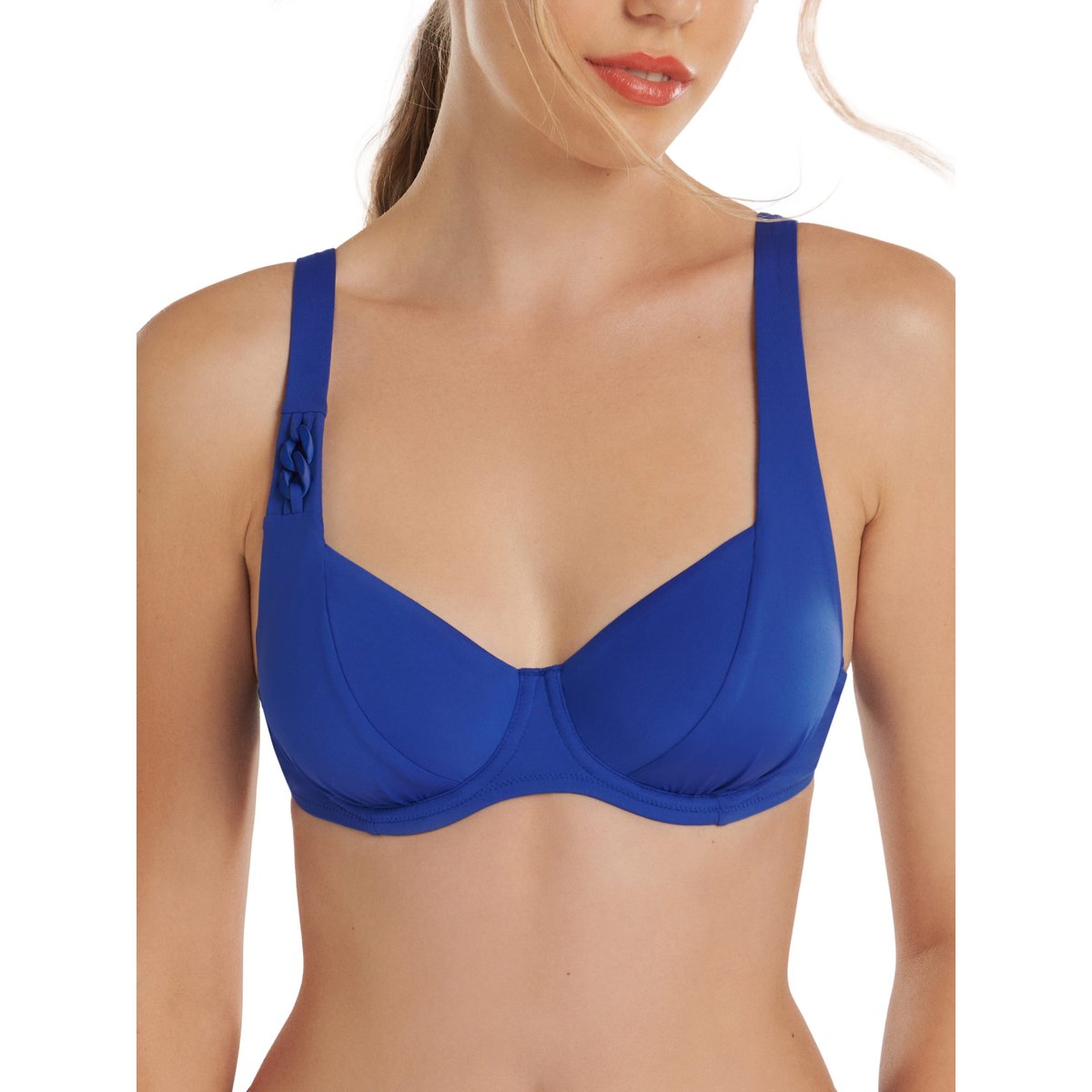 Haut maillot de bain armaturé Palma bleu, LISCA