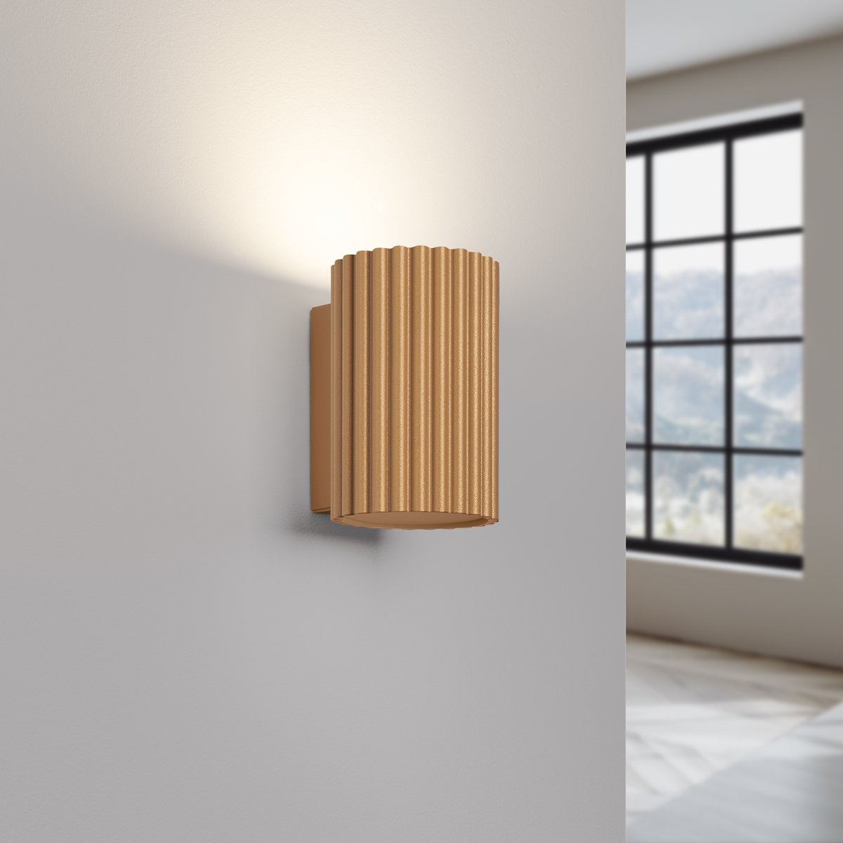 Applique Aluminium Doré GU10 1 Karbon 10 jaune, EDEN