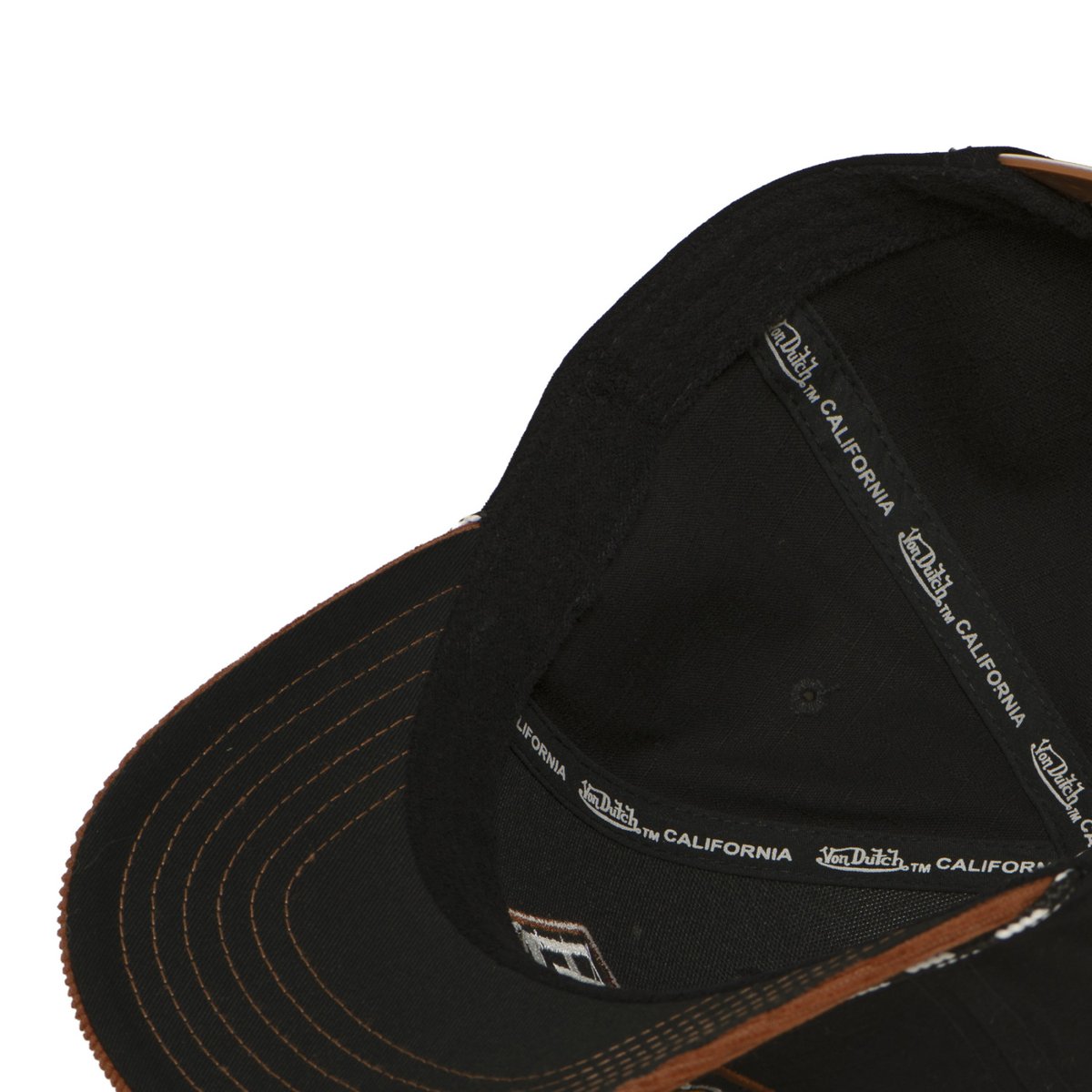 Casquette baseball S-CURVED noir/marron/blanc, VON DUTCH