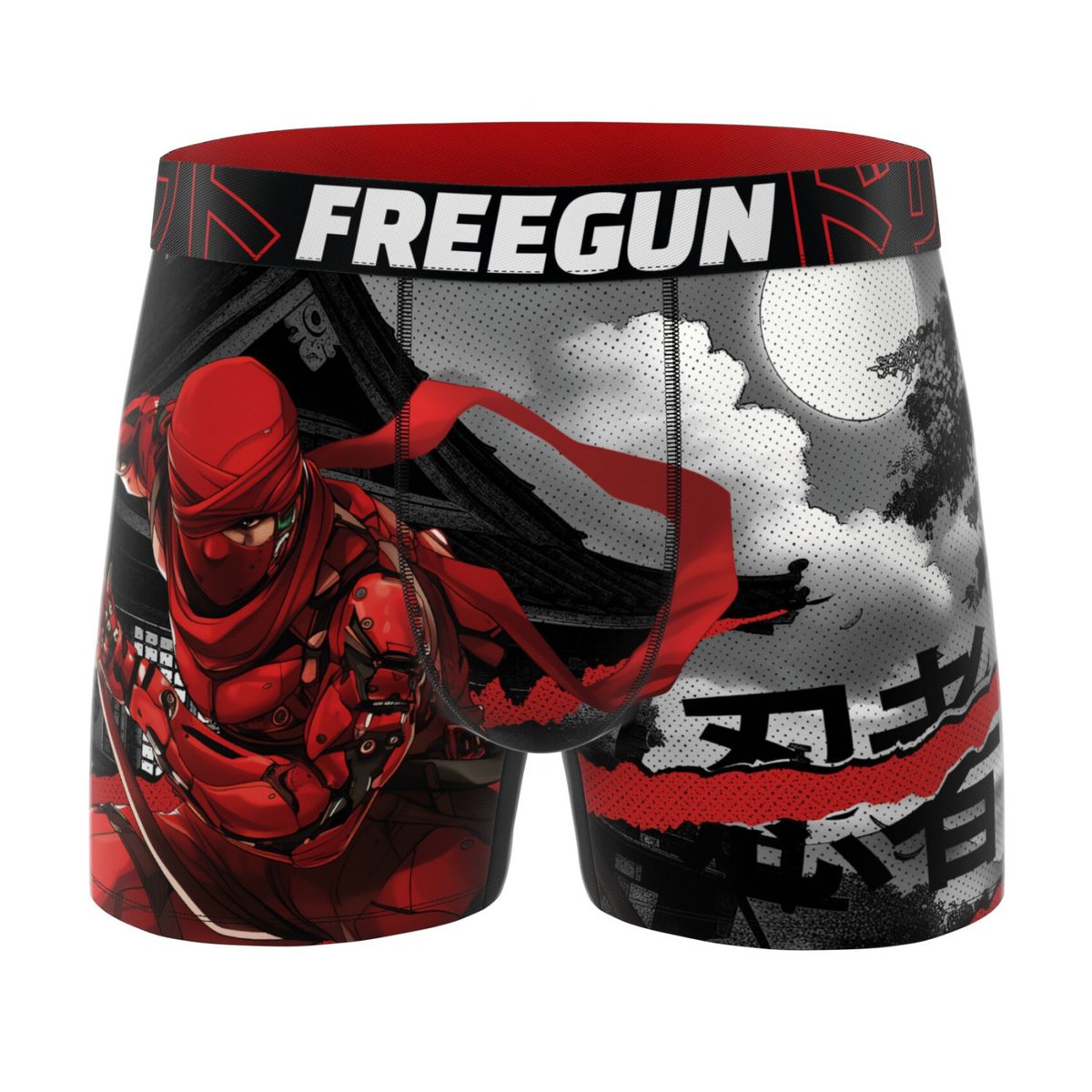 Lot De 3 Boxers Microfibre bleu/noir/rouge/gris/rose, FREEGUN
