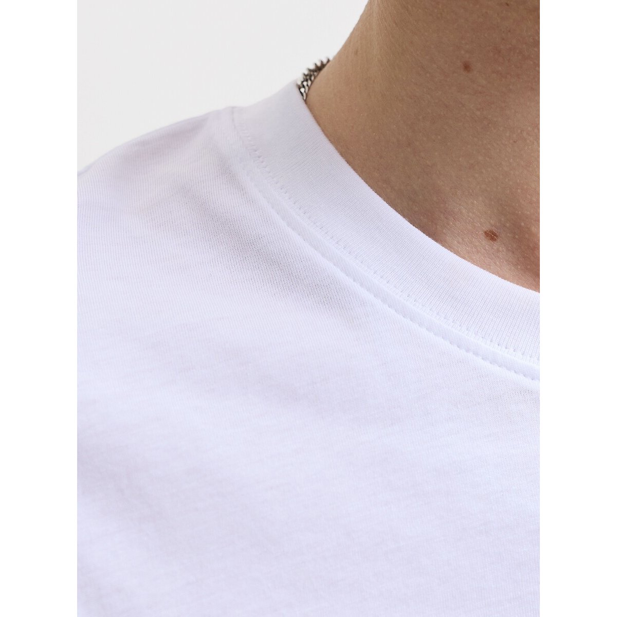 T-shirt manches courtes, col rond, logo, DENVER blanc, JACK & JONES