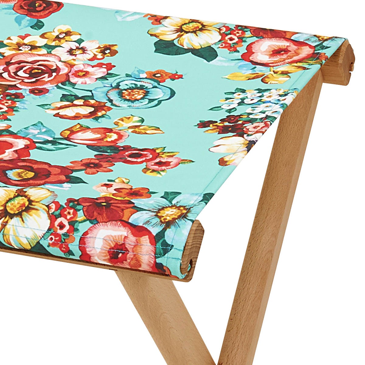 Pliant pêcheur en eucalyptus et toile outdoor, SAKURI turquoise, VENT DE BOHÈME