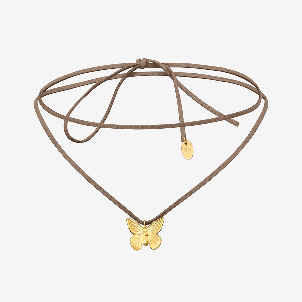 Collier/bracelet doré cordon petit modèle beige - butterfly beige, CAROLINE NAJMAN