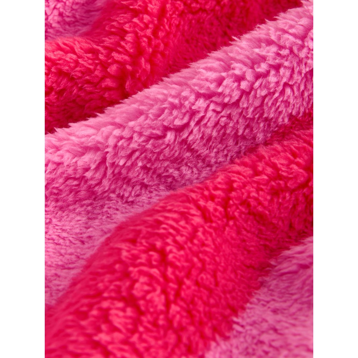 Robe de chambre en polaire duveteuse rose/rouge rayé, NEXT