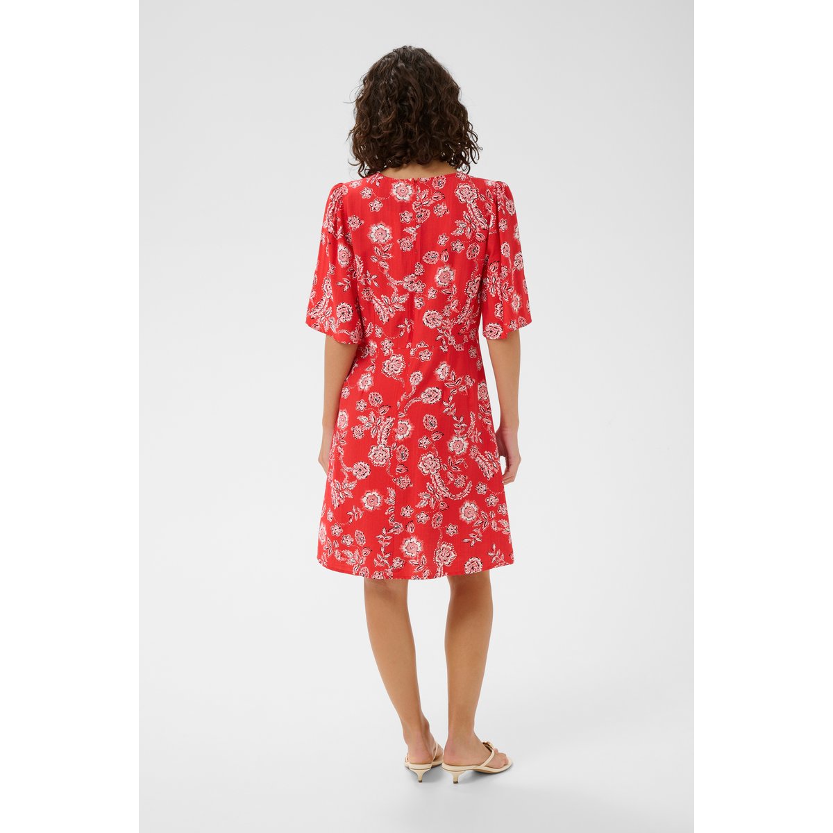 Robe rouge poppy red chalk flower, KAFFE