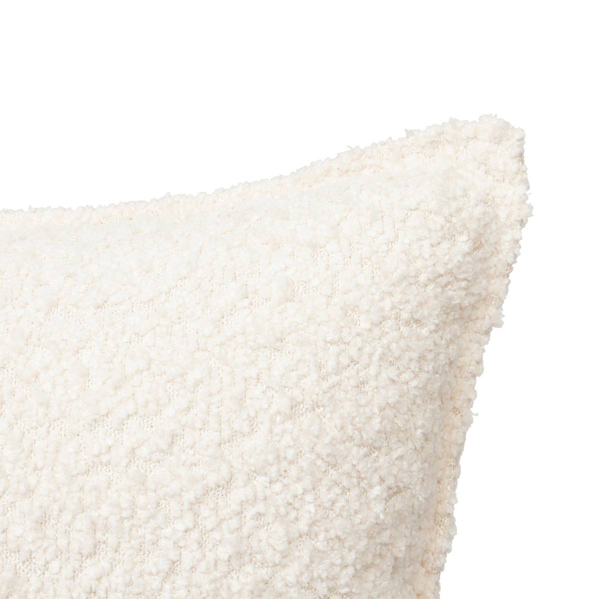 Coussin déhoussable en bouclette SOANA ivoire, ATMOSPHERA