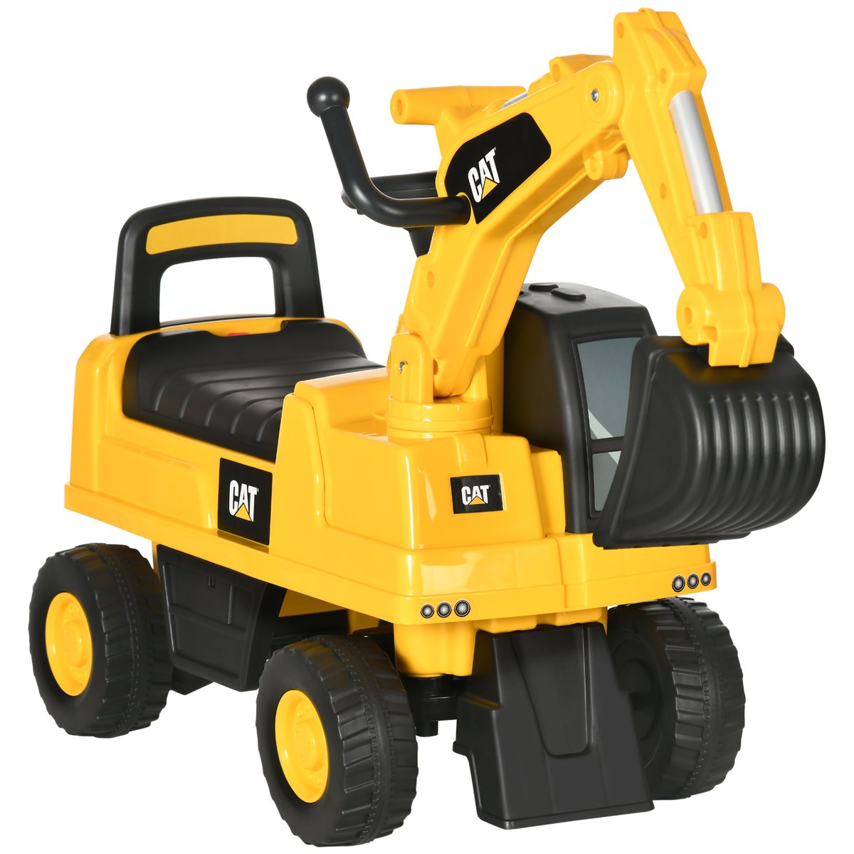 Voiture de chantier à conducteur assis pour jaune, HOMCOM