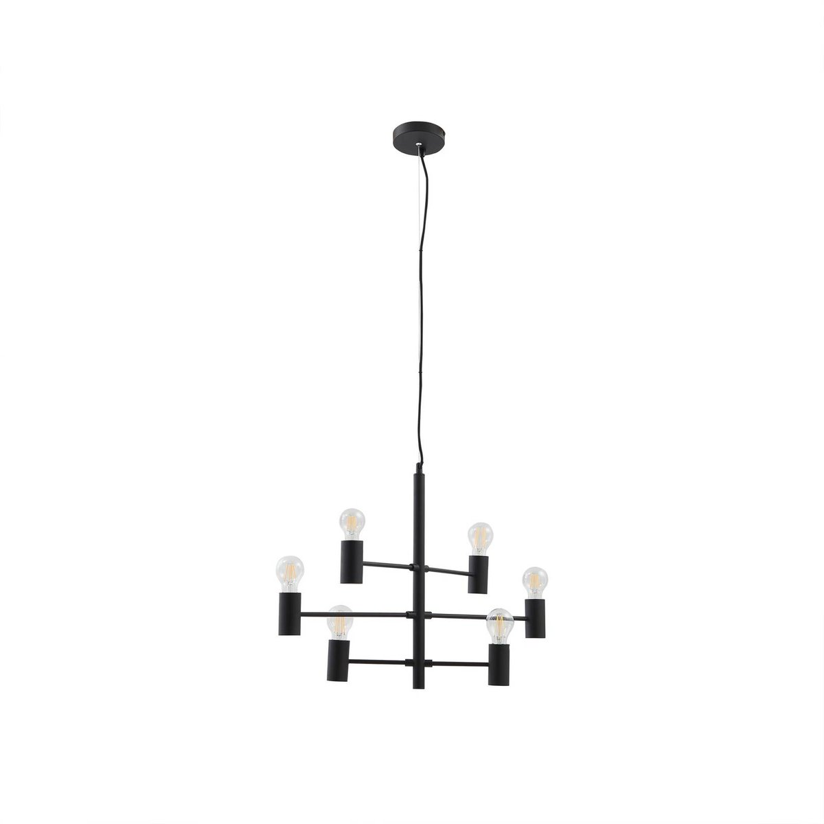Suspension en métal moderne, Aidas noir, LUCANDE