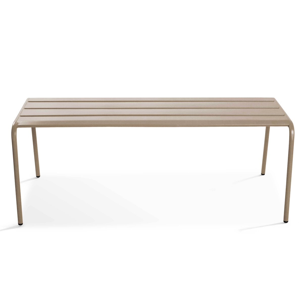 Banquette de jardin en acier thermolaqué, PALAVAS taupe, OVIALA