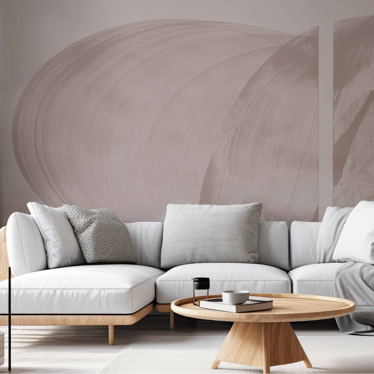 Papier peint panoramique Connexion et Fraction, Brun 375 x 250cm brun, ACTE DECO