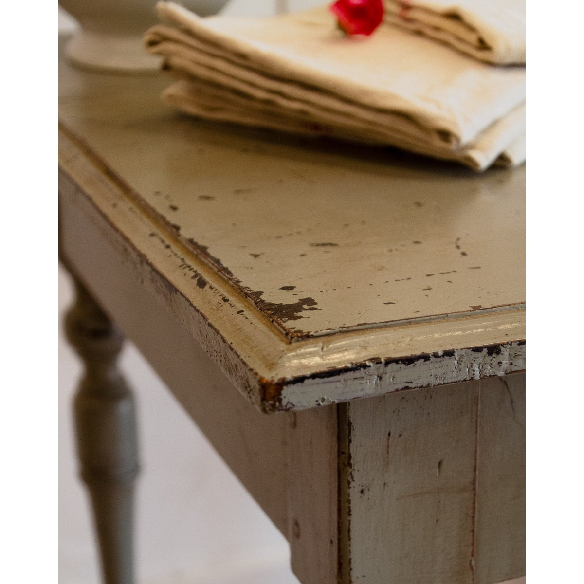 Table de ferme en bois Romy N°1371 - Bon état gris, DEBONGOUT