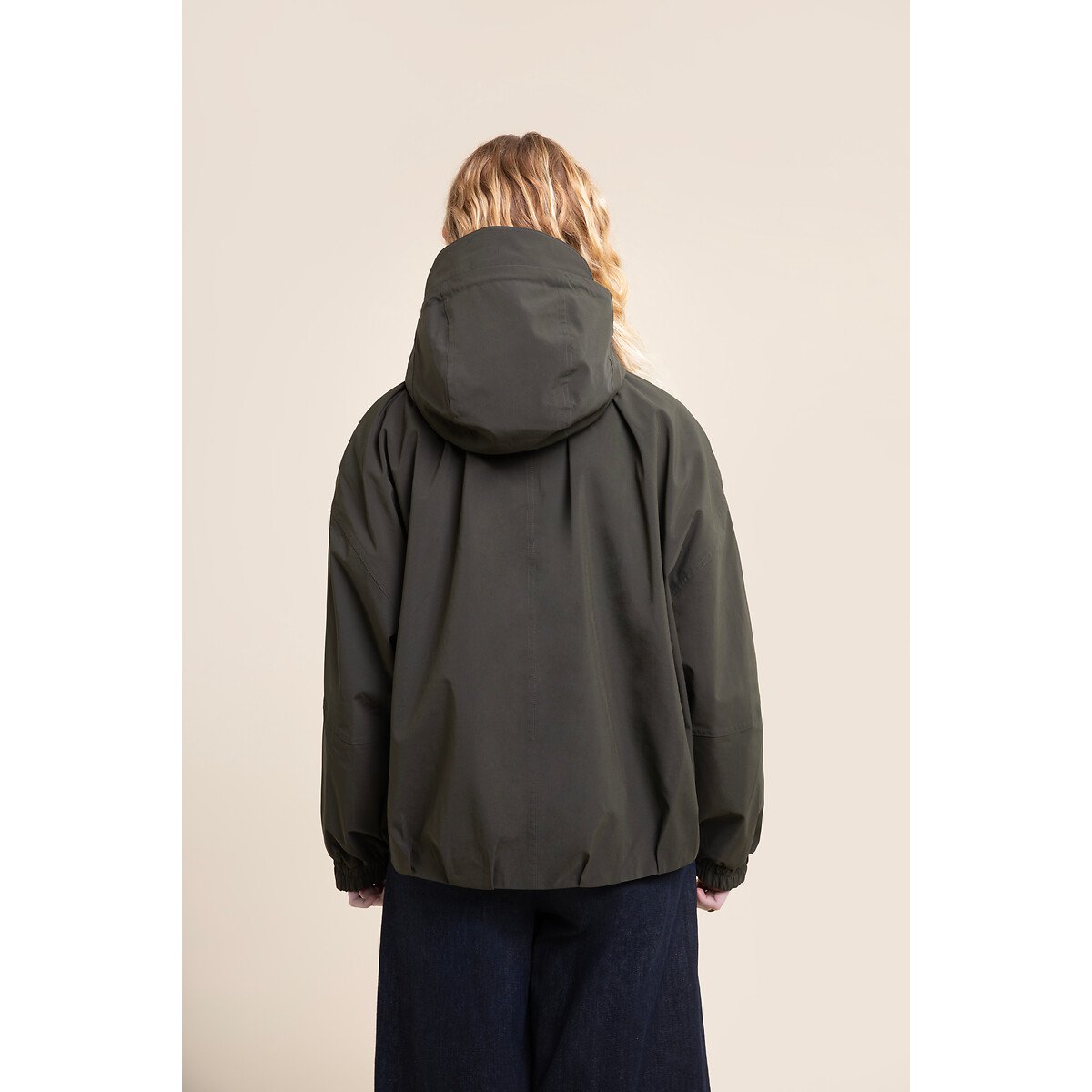 Veste imperméable à capuche amovible, GARANCE kaki, FLOTTE