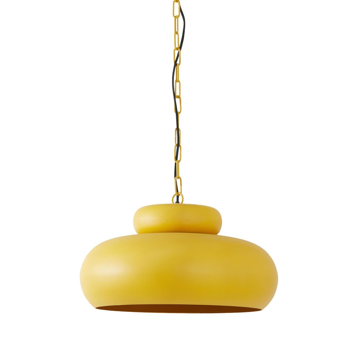 Lampe Suspendue Métal NEIVA jaune ocre, LIGHT & LIVING