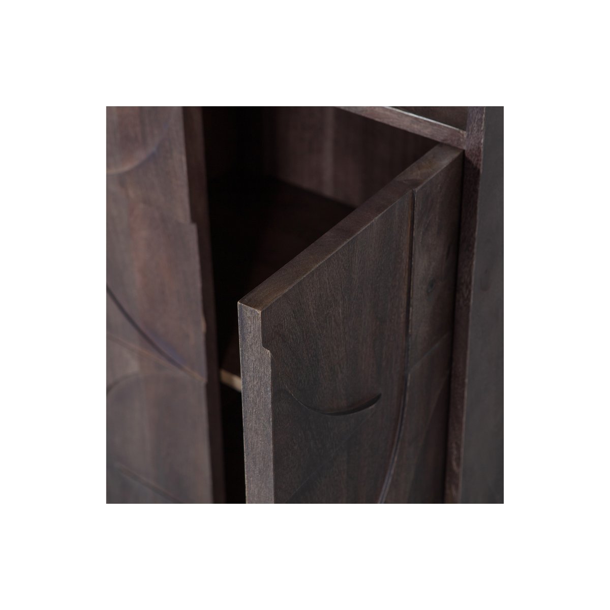 Armoire 4 portes en manguier DRAW noyer, WOOOD