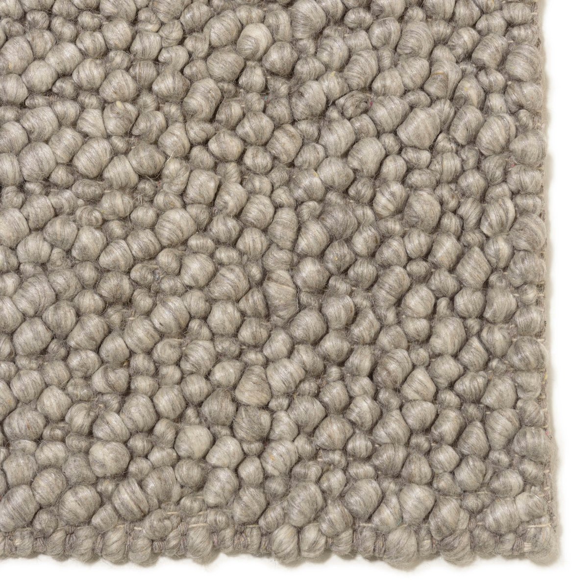 Tapis rectangulaire 160 x 230 cm laine bouclettes taupe taupe, PIER IMPORT