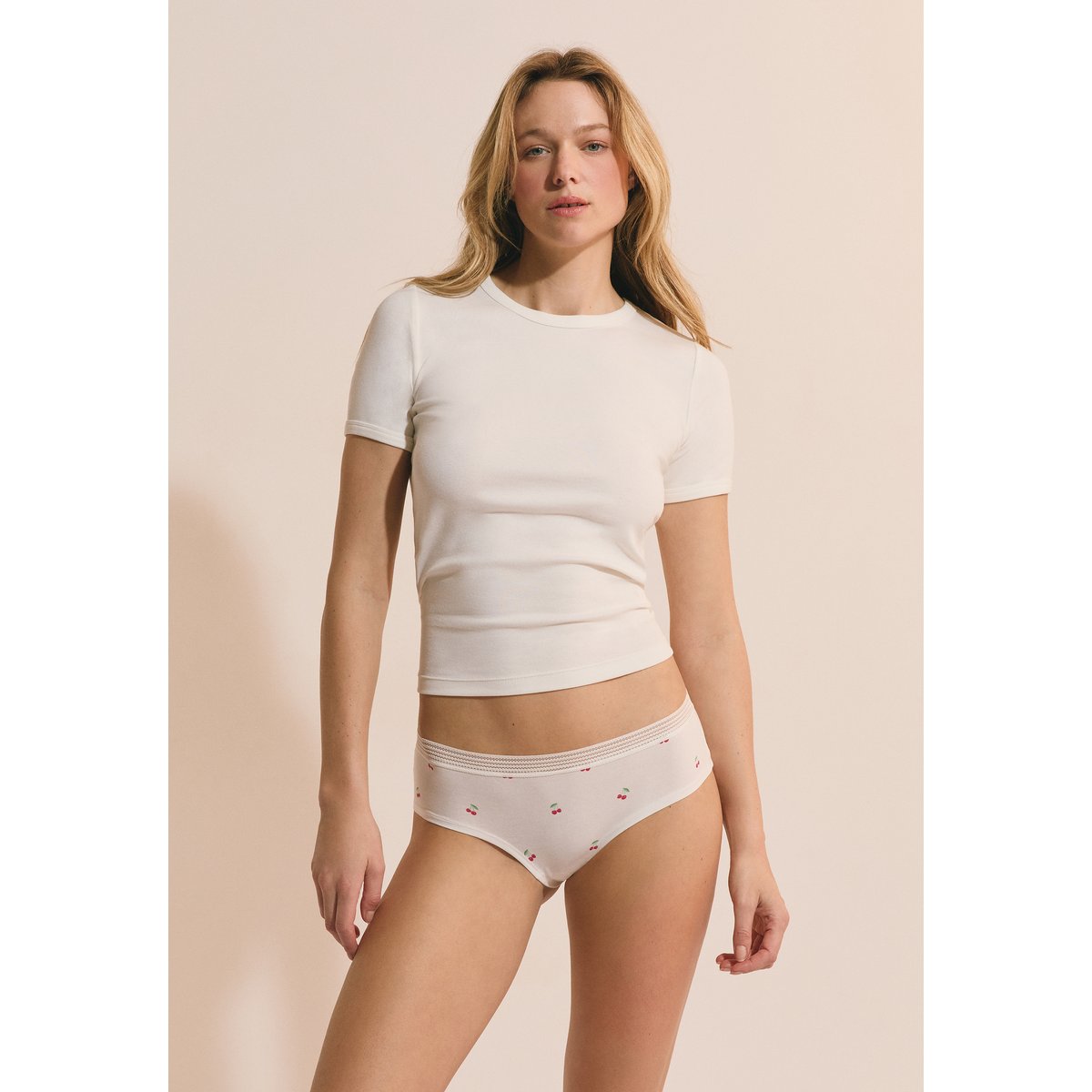 Lot de 3 shortys en coton JACKIE LACE vert nil, ETAM