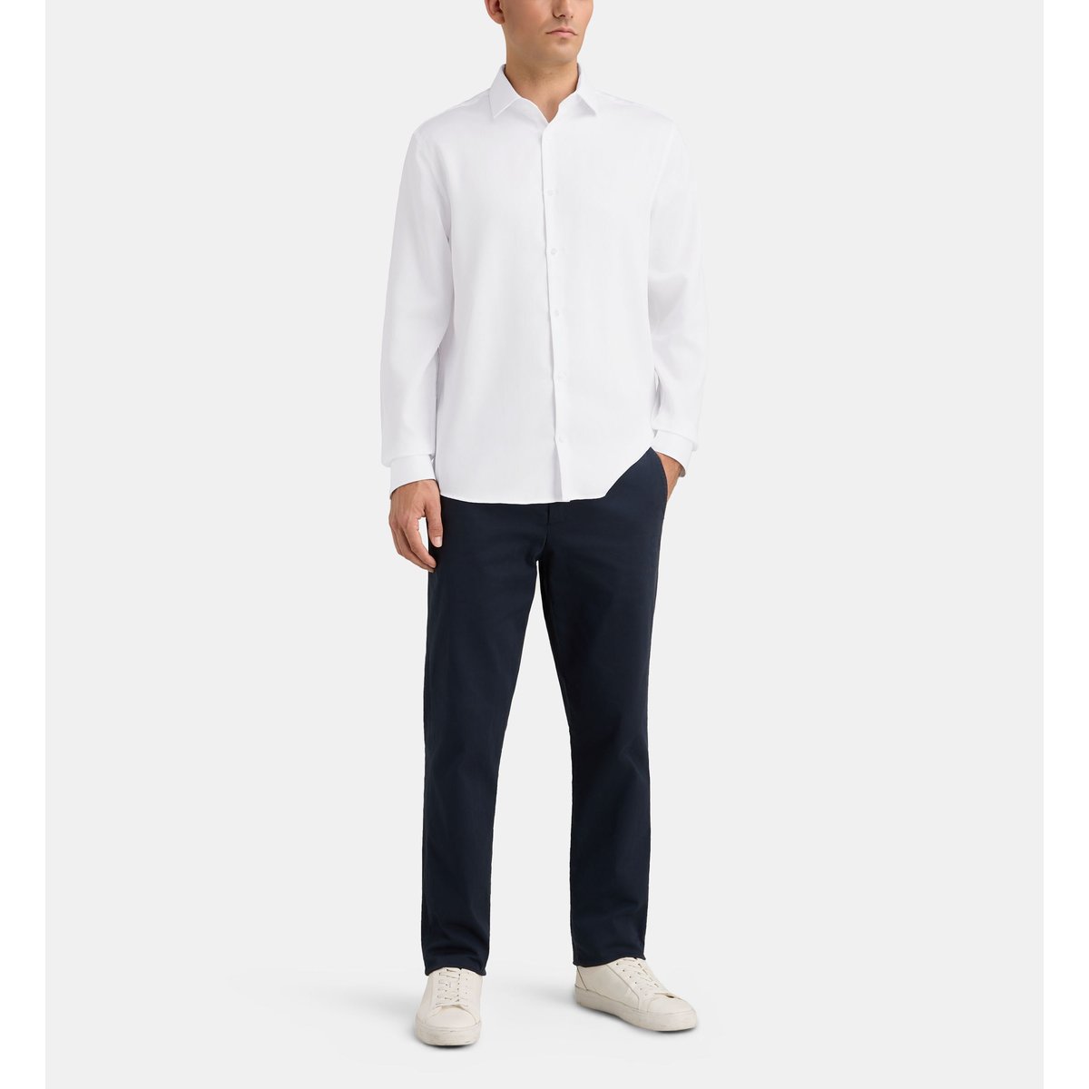 Chemise droite hsrpin sans repassage coton blanc, GALERIES LAFAYETTE