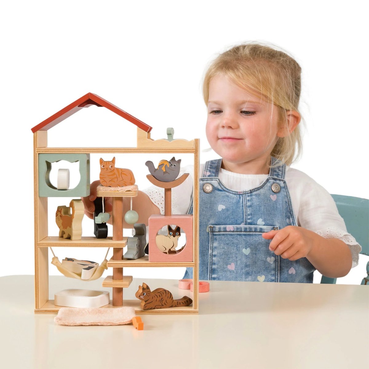 Hôtel pour chats beige, TENDER LEAF TOYS