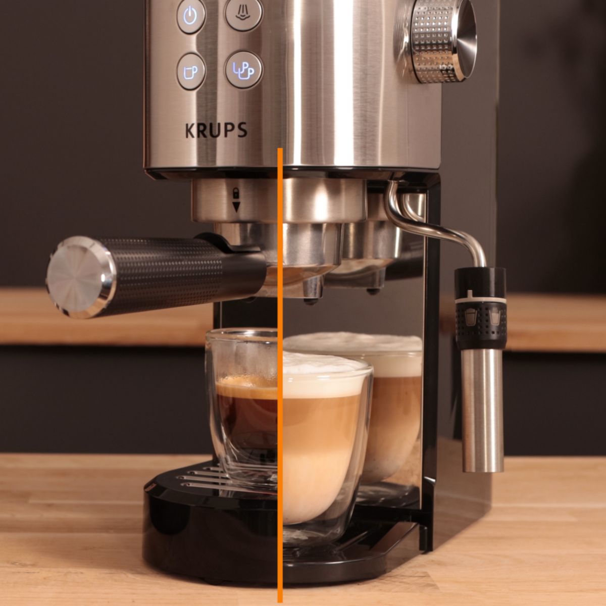 Machine à expresso XP444C10 pompe virtuoso + inox, KRUPS