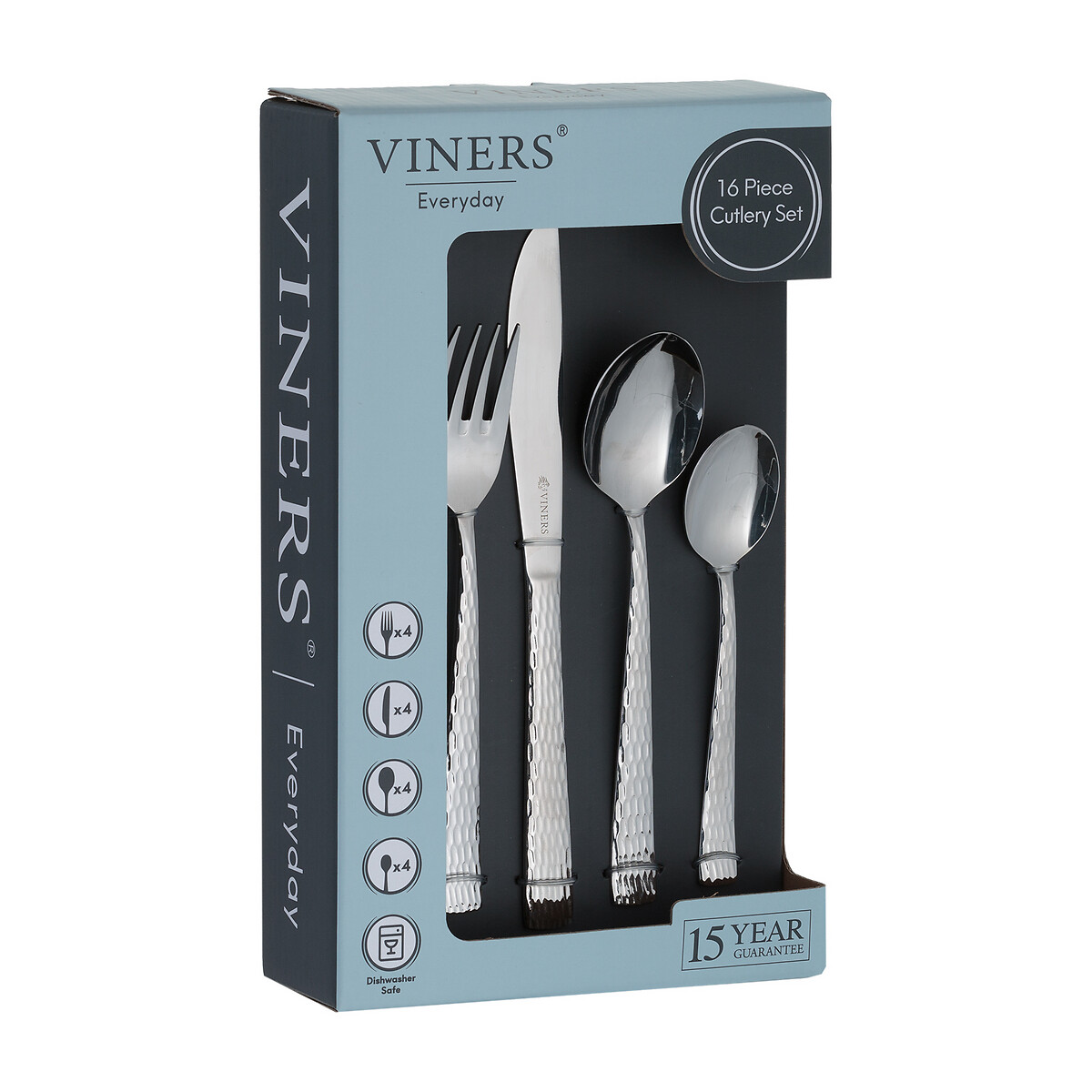 16-Piece Everyday Glisten Stainless Steel Cutlery Set silver-coloured, VINERS