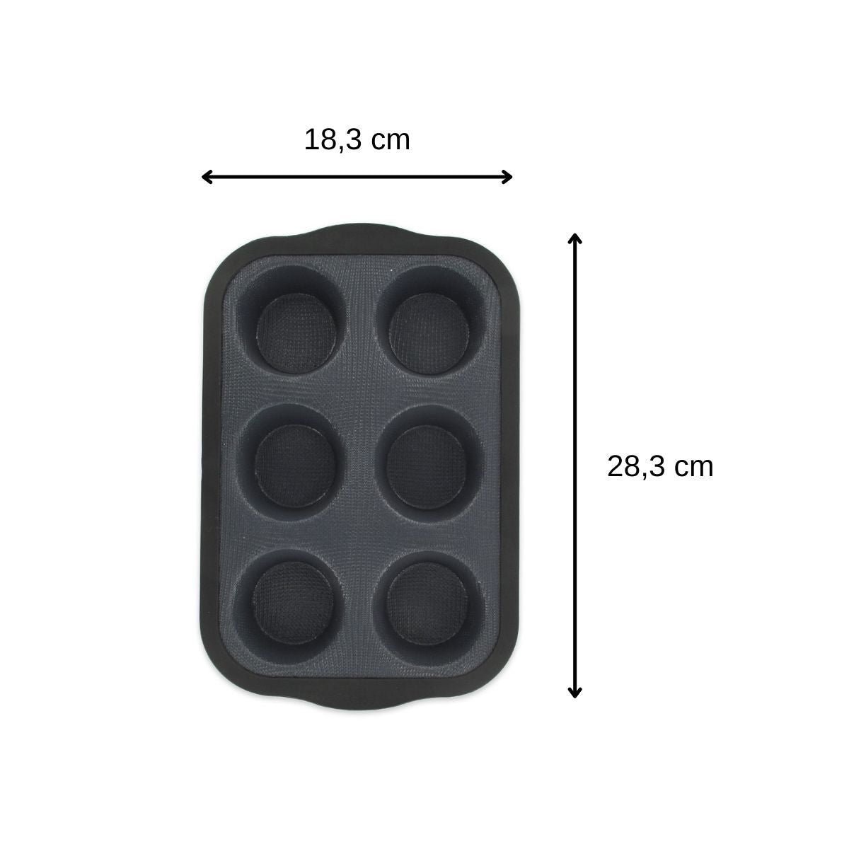 Set à pâtisserie 1 moule à muffins fibre de verre, 2 bols noir|gris, ZENKER