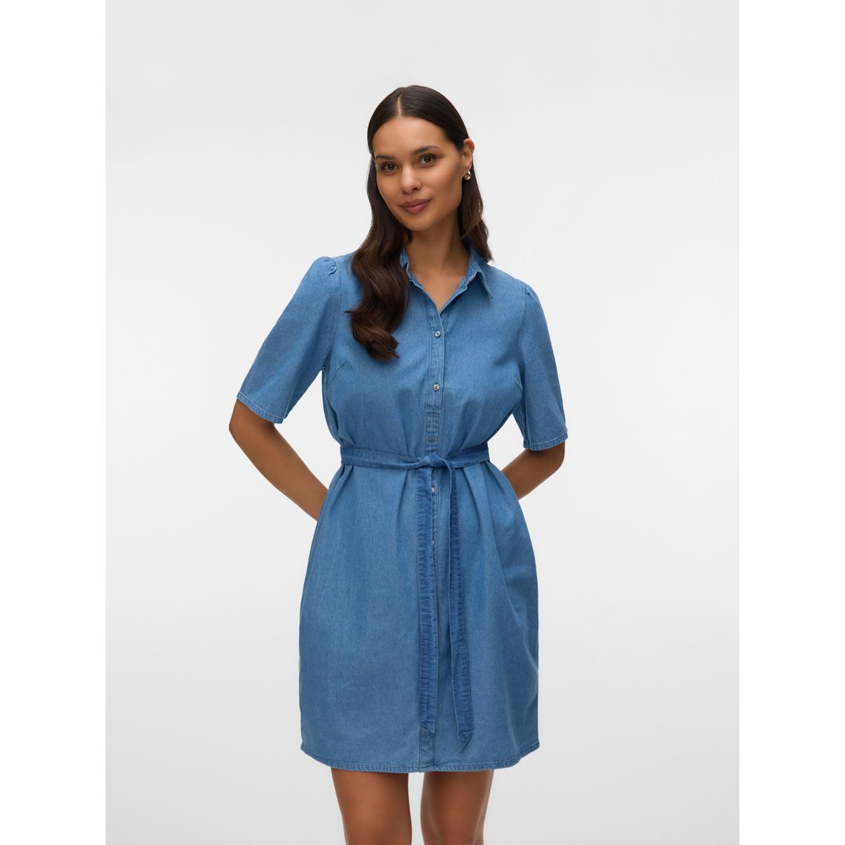 Robe light blue denim, MAMA LICIOUS