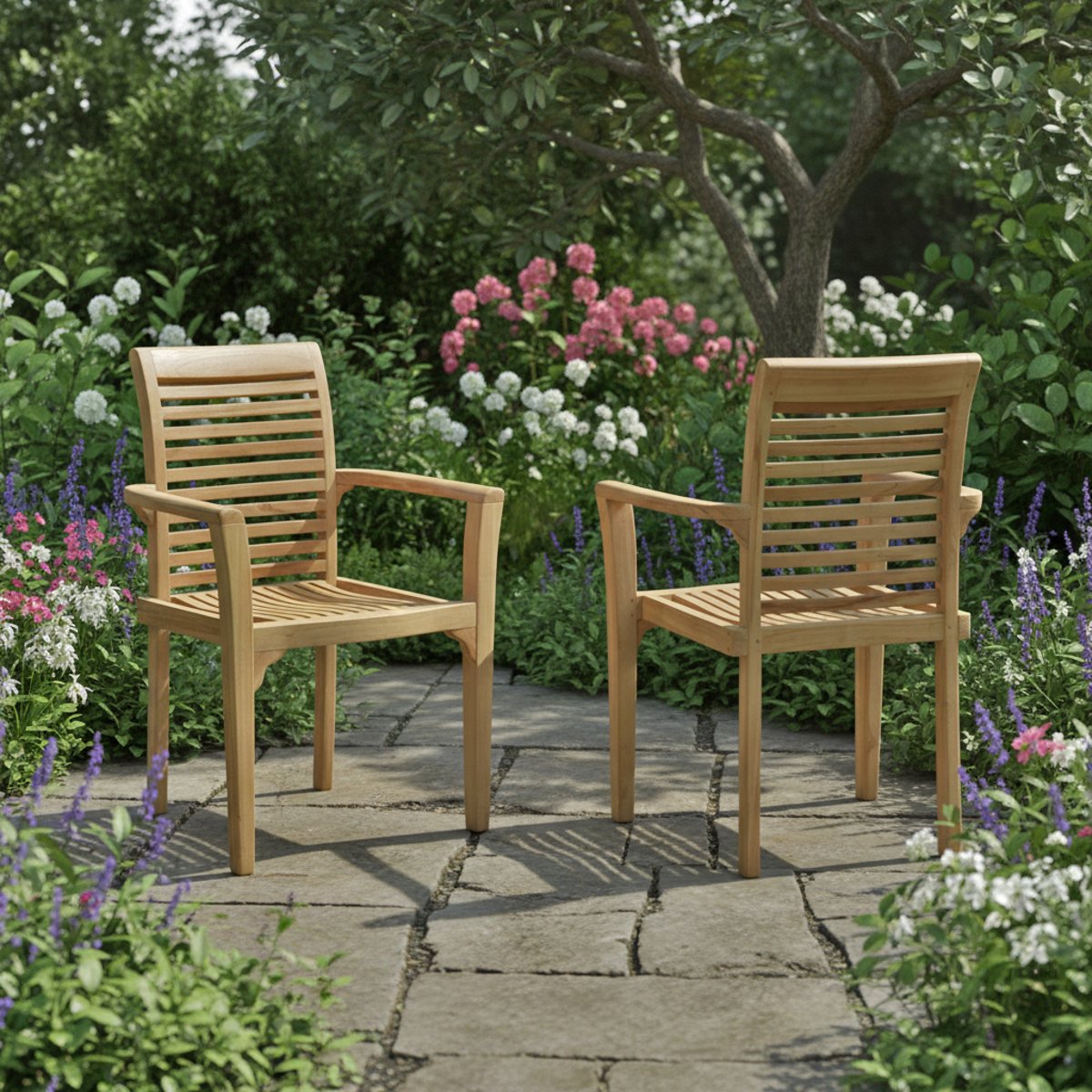 Salon de jardin en teck massif Kingston, 8 places naturel, TECK ATTITUDE