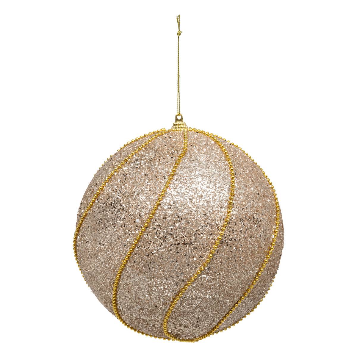 Boule maxi pailletée D.15 cm doré, FEERIC LIGHTS & CHRISTMAS