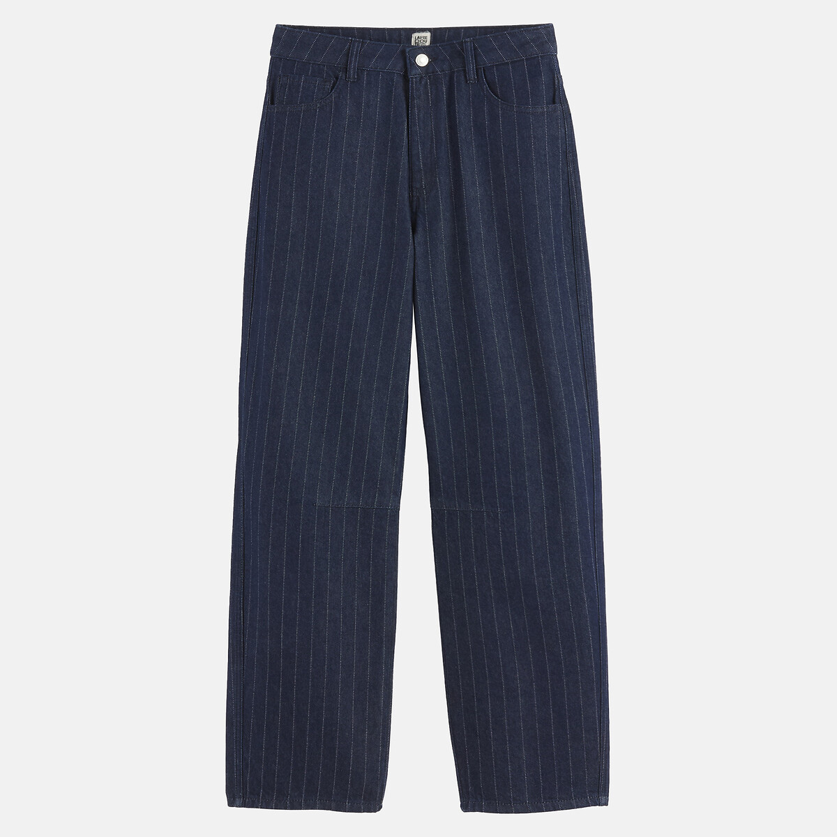 Weite, gestreifte Barrel-Jeans blau gestreift, LA REDOUTE COLLECTIONS