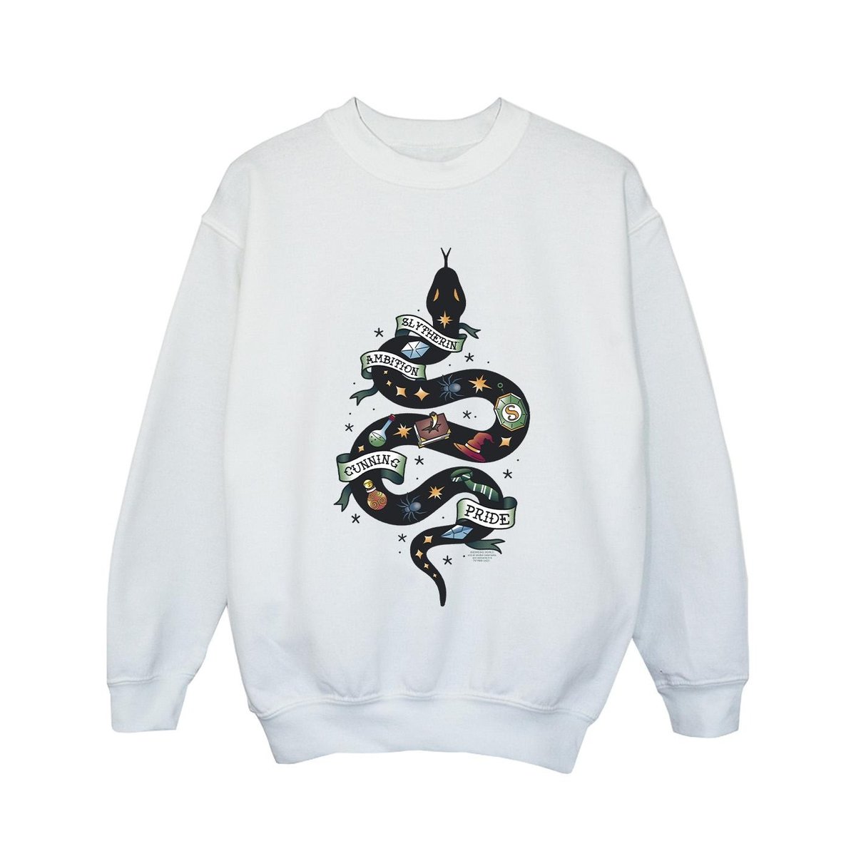 Sweat SLYTHERIN blanc, HARRY POTTER