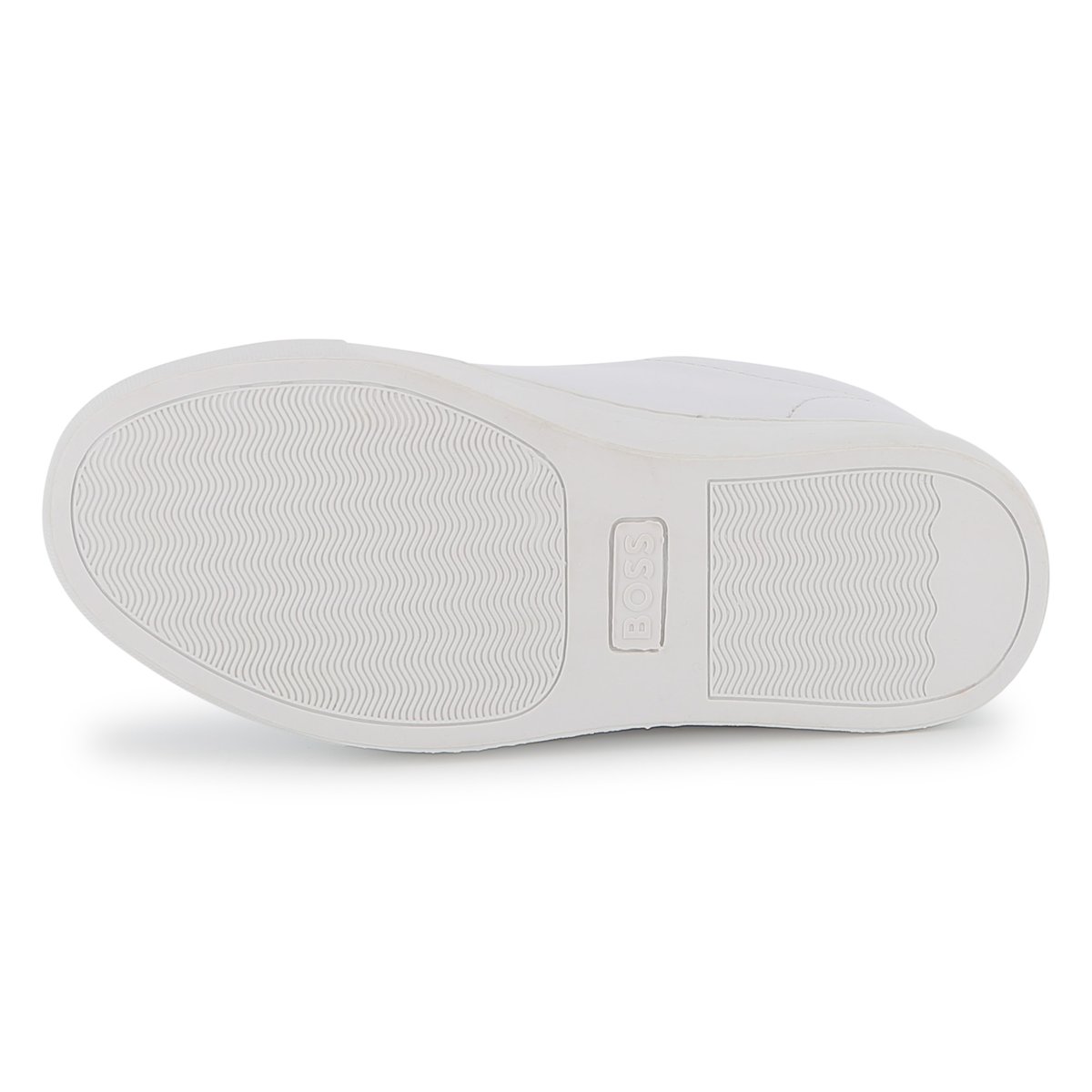 Sneakers in pelle bovina blanc, BOSS KIDSWEAR