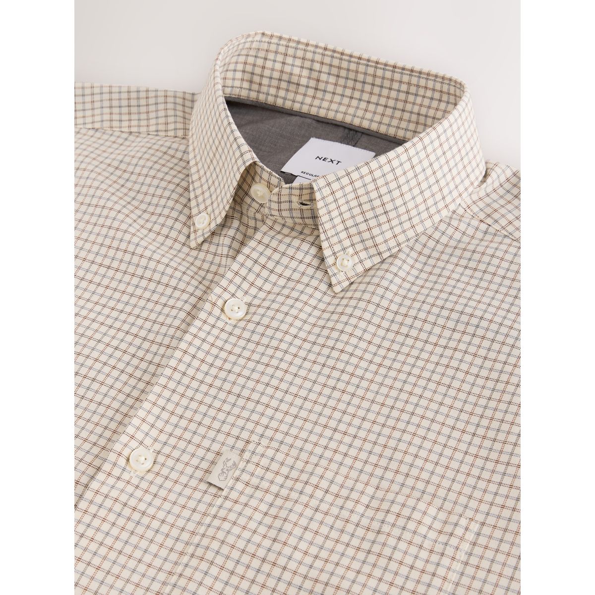 Chemise oxford standard boutonnée blanc, NEXT