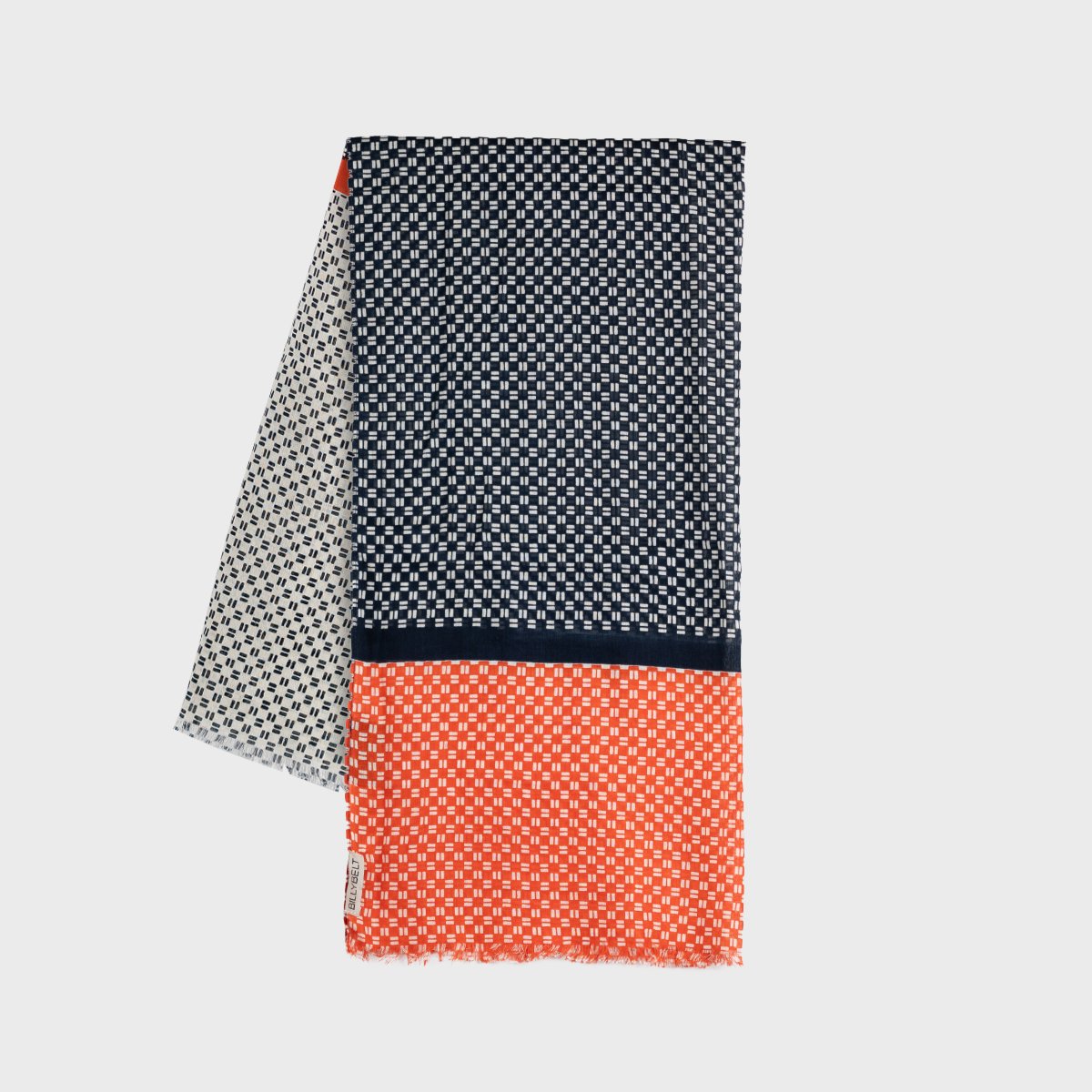 Foulard en coton biologique bleu et rouge, BILLYBELT