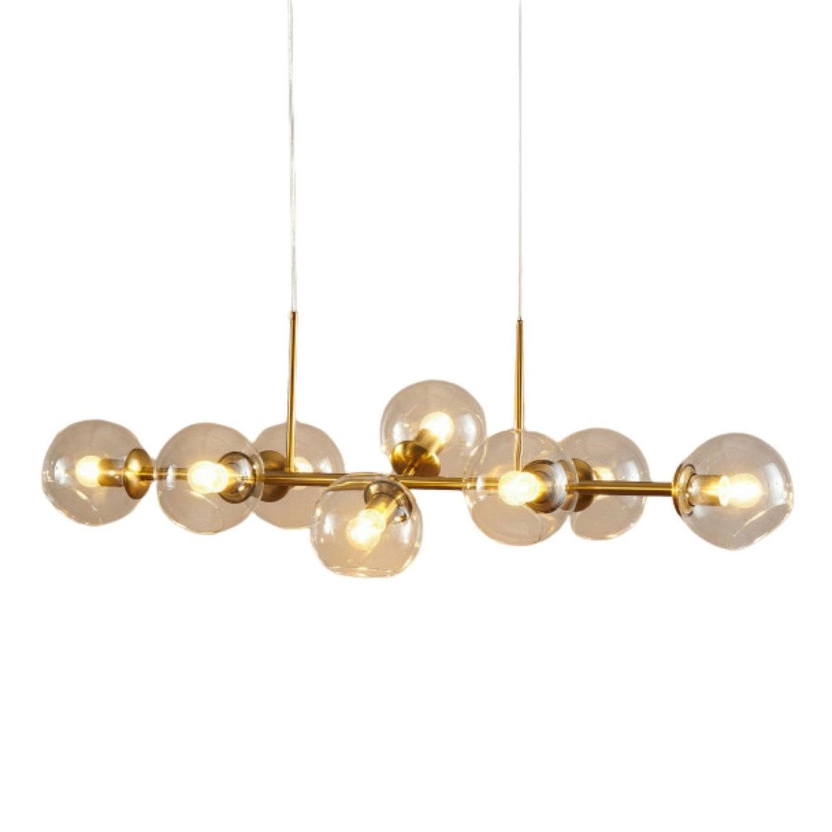 Majestueuse suspension en verre - CARLOTTA doré / laiton, KOSILUM