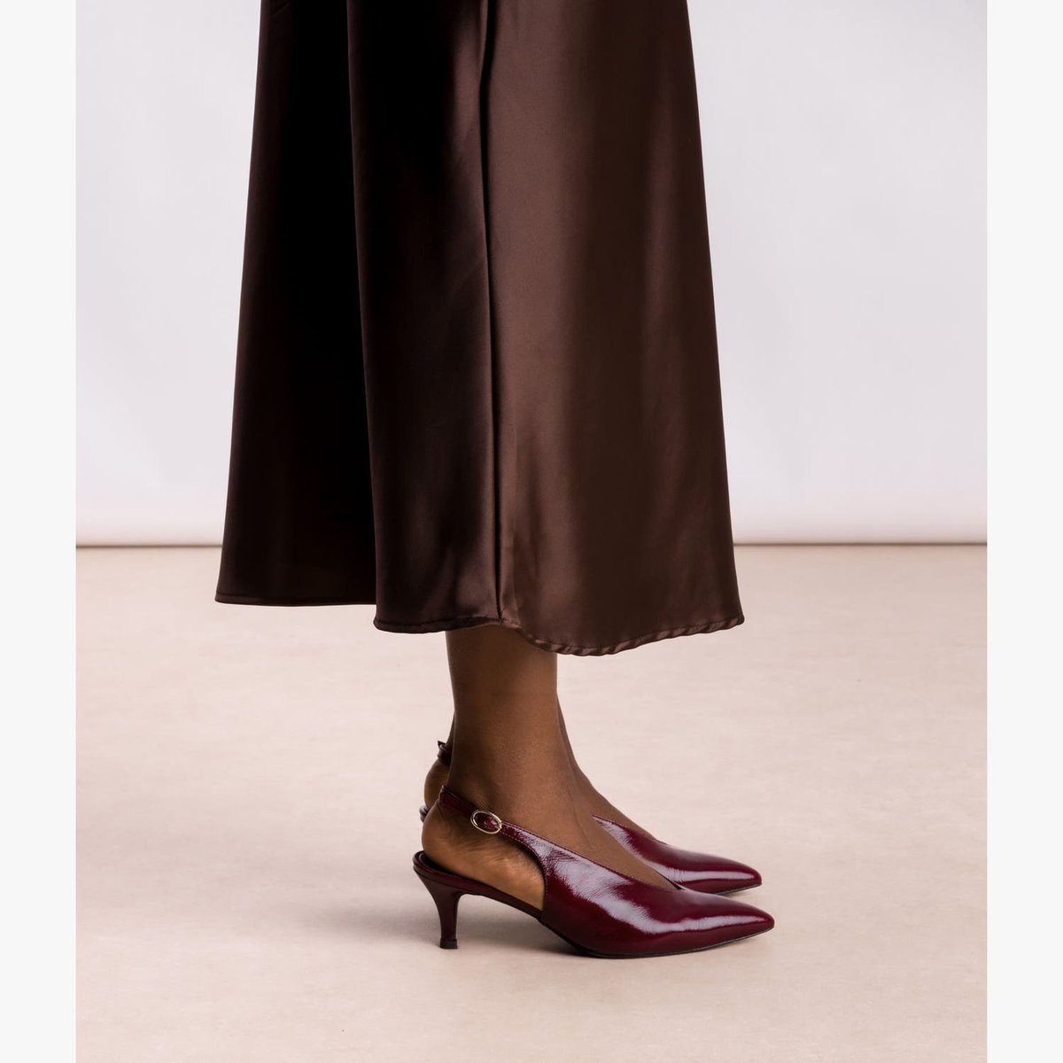 Escarpin en cuir CELINA rouge cerise, BOCAGE