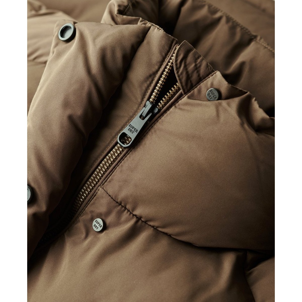 Doudoune mi-longue marron chaud, SUPERDRY