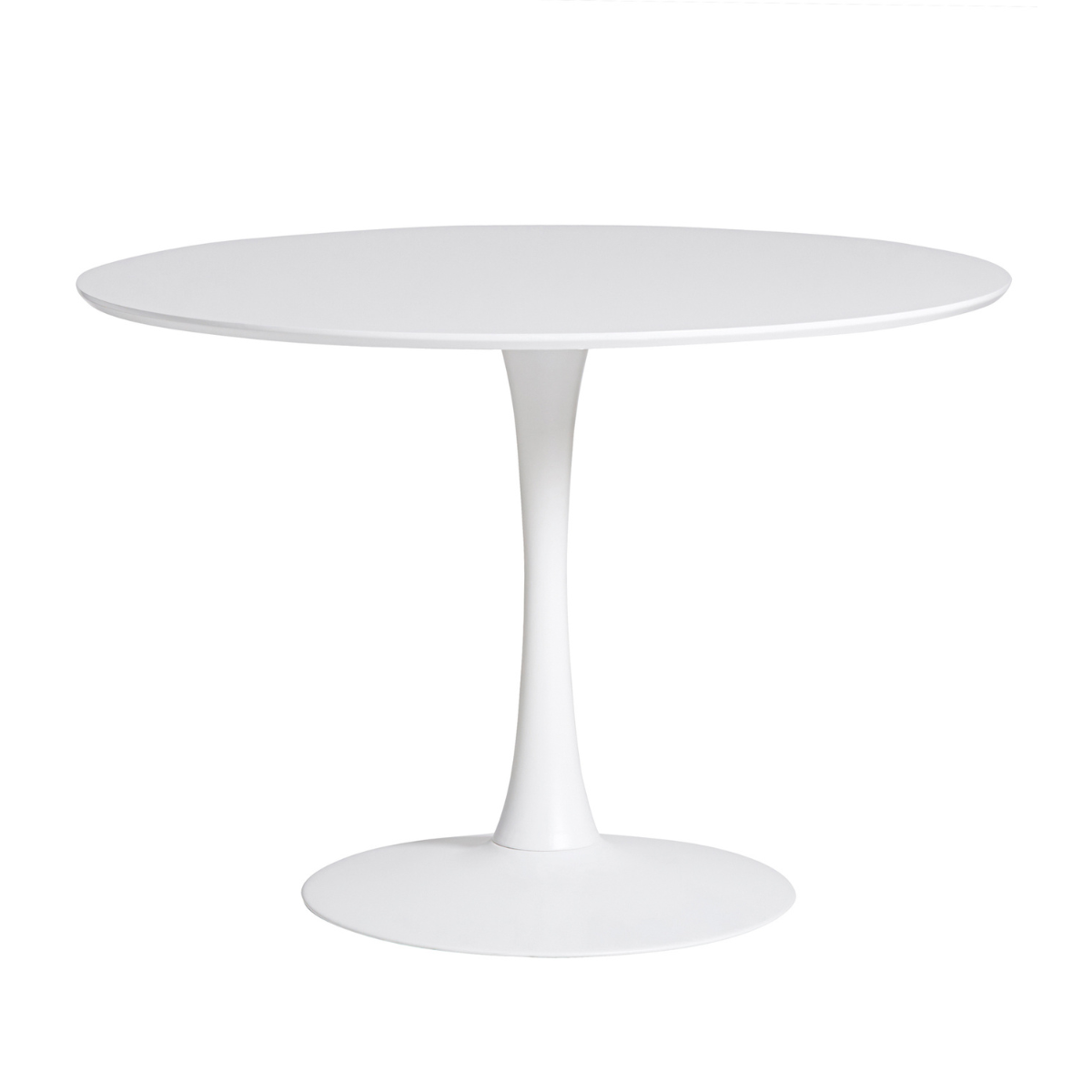 Table ronde pied métal diamètre 110 cm - ODA blanc, CALICOSY