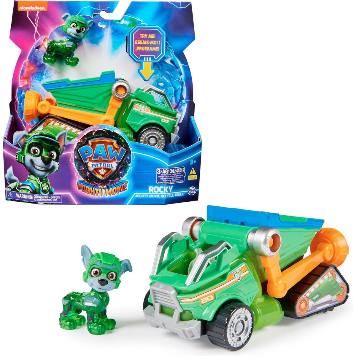 Vehicule + figurine rocky la super patrouille - le film couleur unique, SPINMASTER