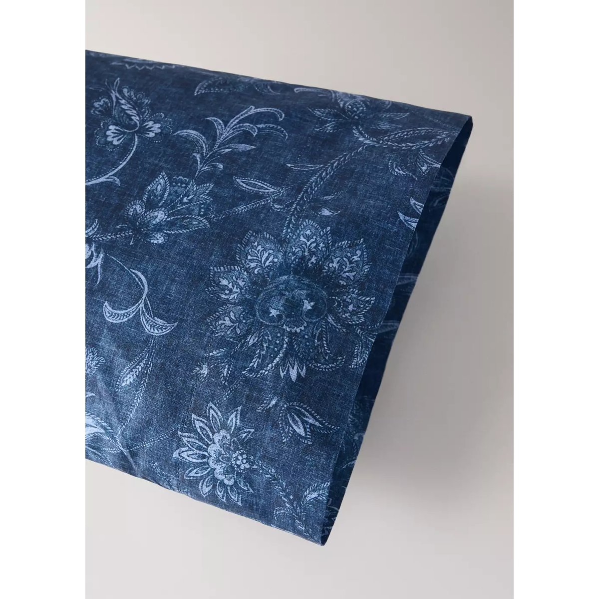 Taie d’oreiller 100 % coton 45x110 cm bleu indigo, MANGO HOME