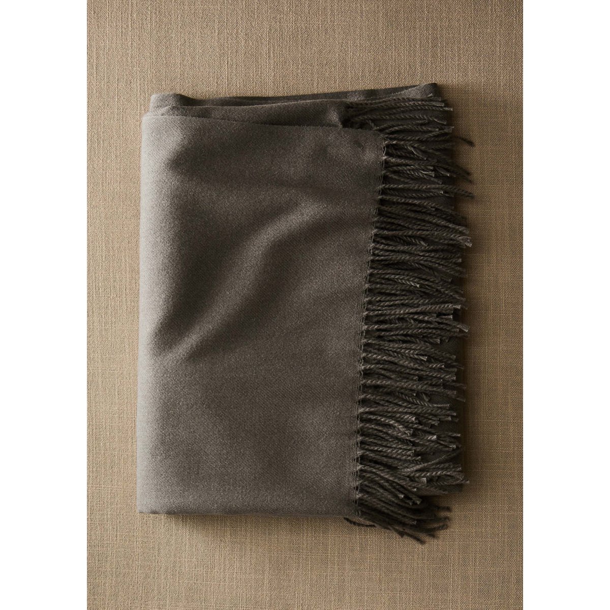 Plaid à franges gris, MANGO HOME