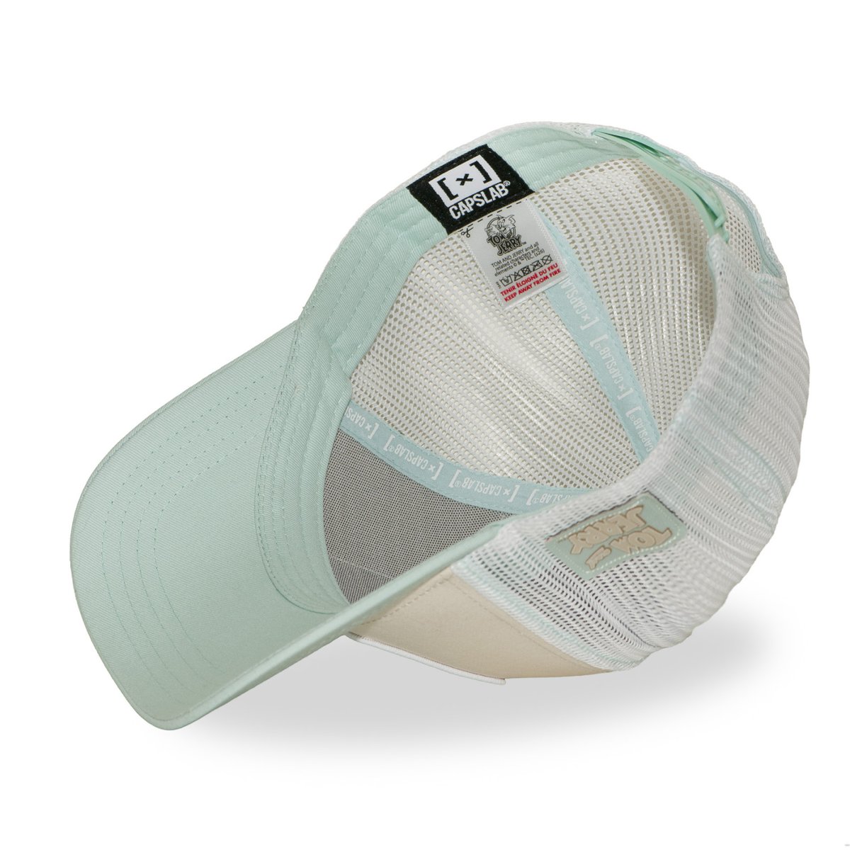 Casquette trucker Tom et Jerry blanc/beige/vert/gris, CAPSLAB