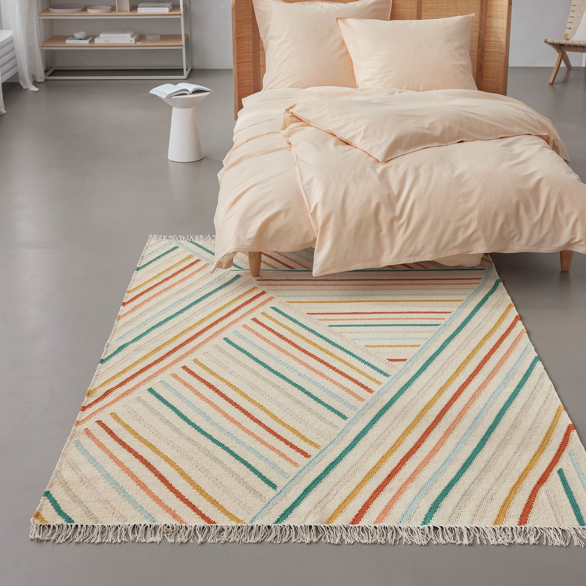 Tapis kilim tissé plat en 100% laine ,  MODERN POP multicolore, WECON HOME
