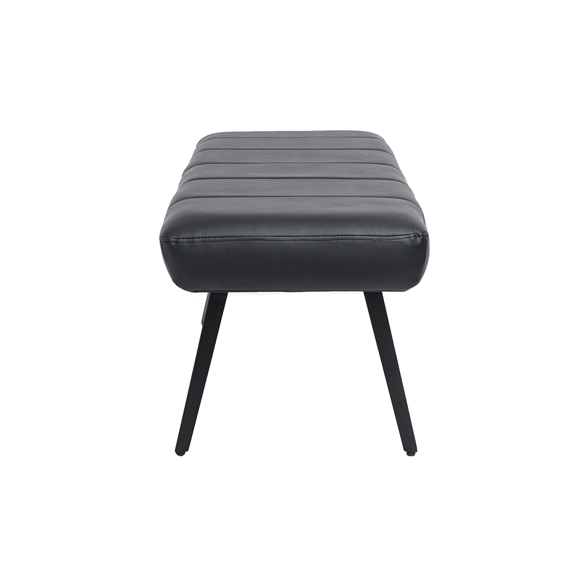 Banc noir, bois foncé et métal noir L123 cm ELIOR noir, MILIBOO