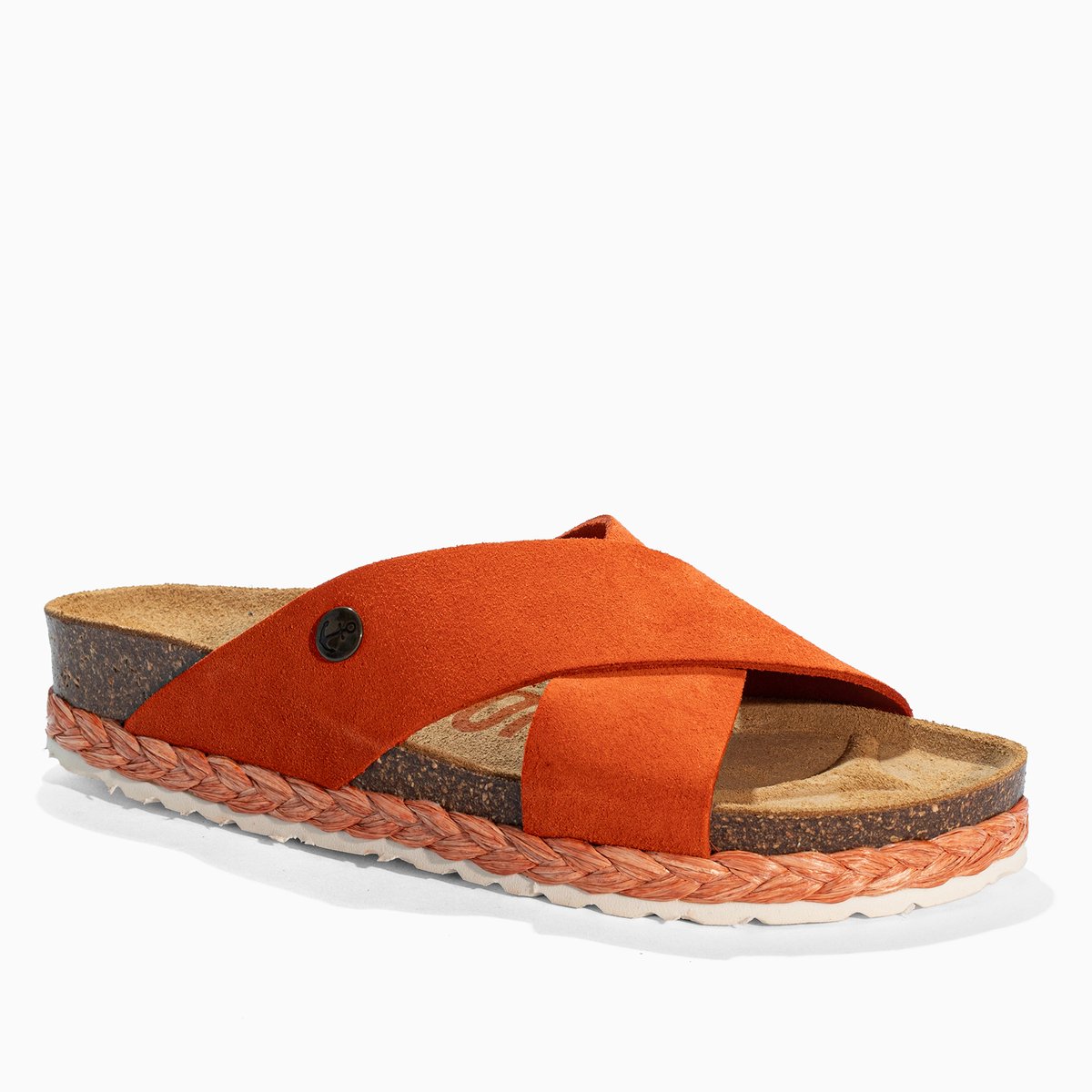 Sandales en cuir suédé BURGOS orange, BAYTON