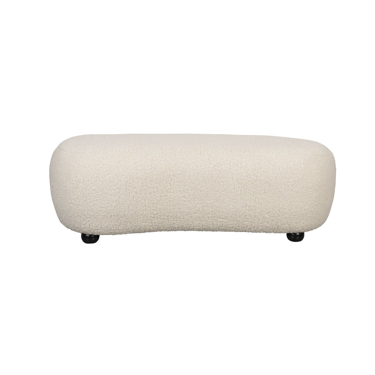 Repose-pied et Pouf en tissu, NOXX blanc, BOITE A DESIGN