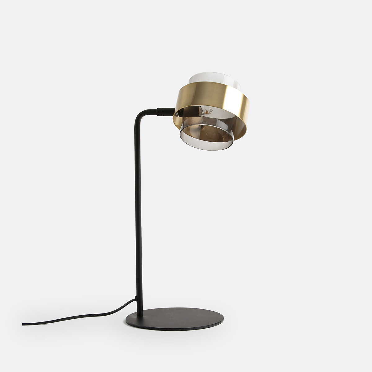 Lampada da tavolo vetro e metallo ferro, Botello nero/ottone, LA REDOUTE INTERIEURS